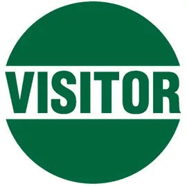 VISITOR - 50DIA 10/SHEET SELF ADHESIVE