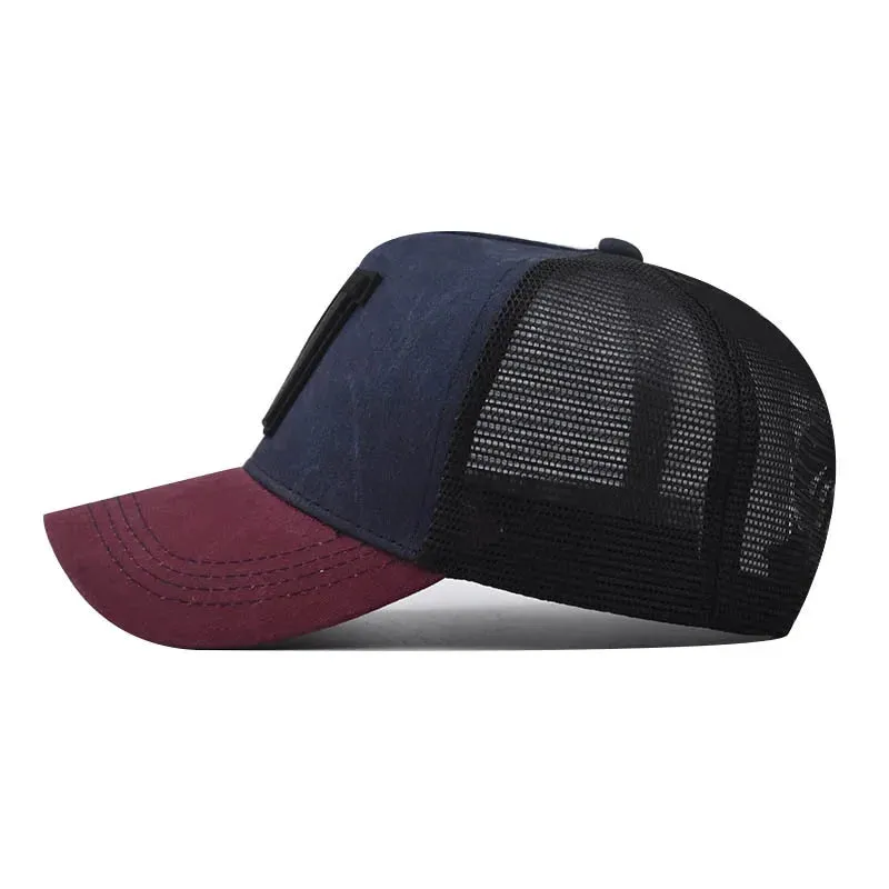 W Letter Cotton Trucker Cap