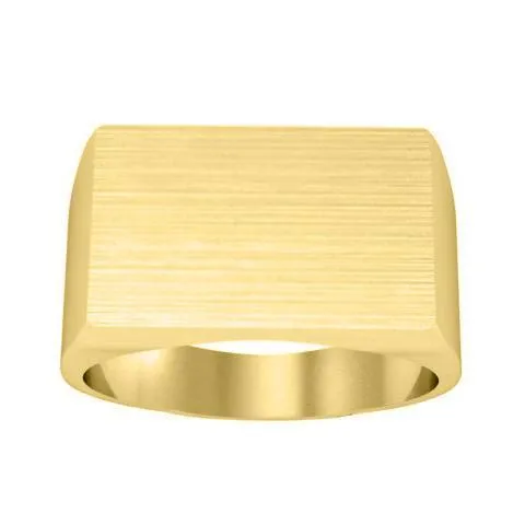 Wide Rectangular Signet Ring for Men - 10mm x 18mm