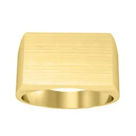 Wide Rectangular Signet Ring for Men - 10mm x 18mm
