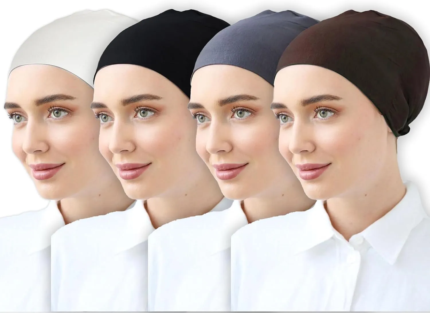 Women Under Scarf Hat Hijab Cap Islamic Hijab Undercap Hijab Bonnet Cap Muslim Inner Beanies Hat Underscarf Turban