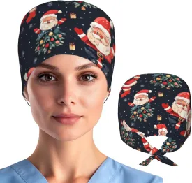 Working Cap Hat with Sweatband Comfortable and Breathable Adjustable Headgear for Men Women Scrub Cap