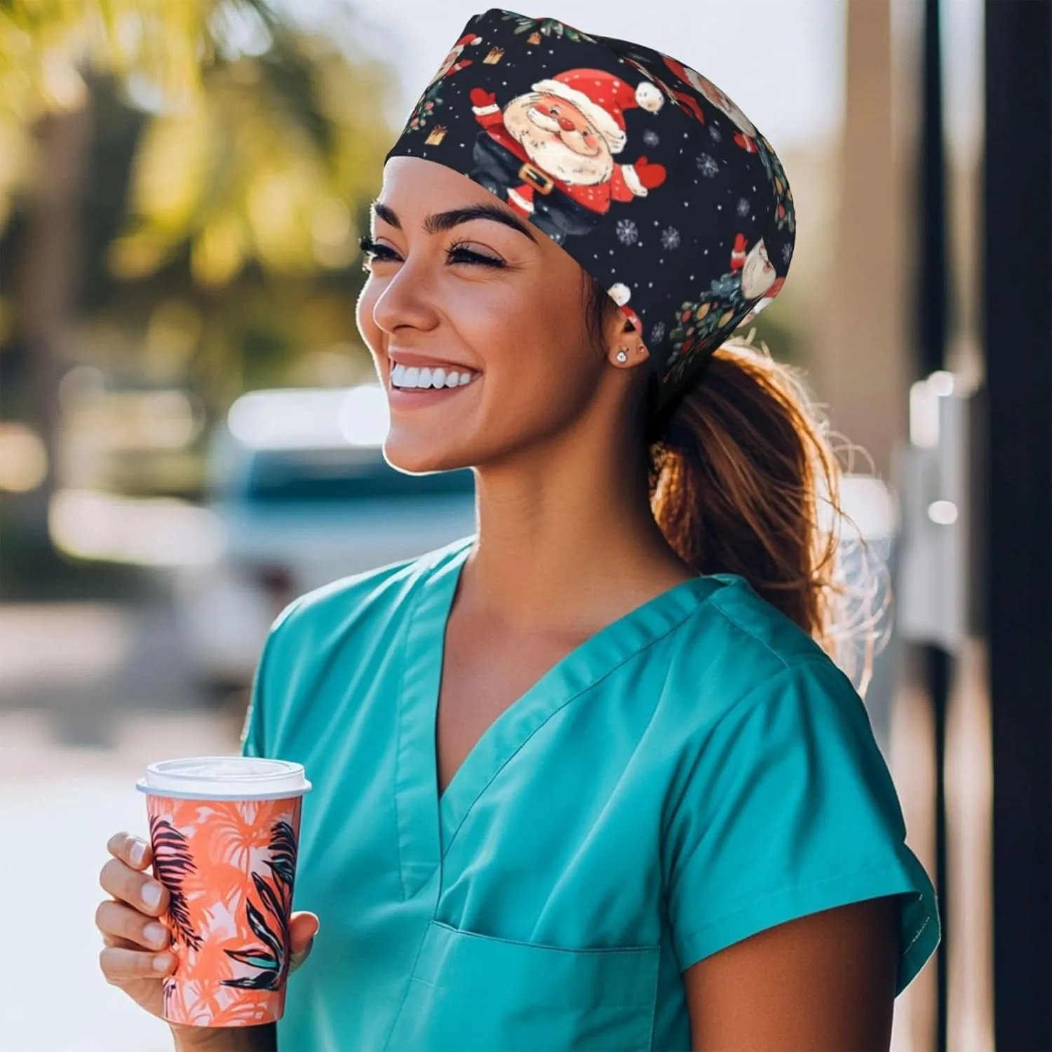 Working Cap Hat with Sweatband Comfortable and Breathable Adjustable Headgear for Men Women Scrub Cap
