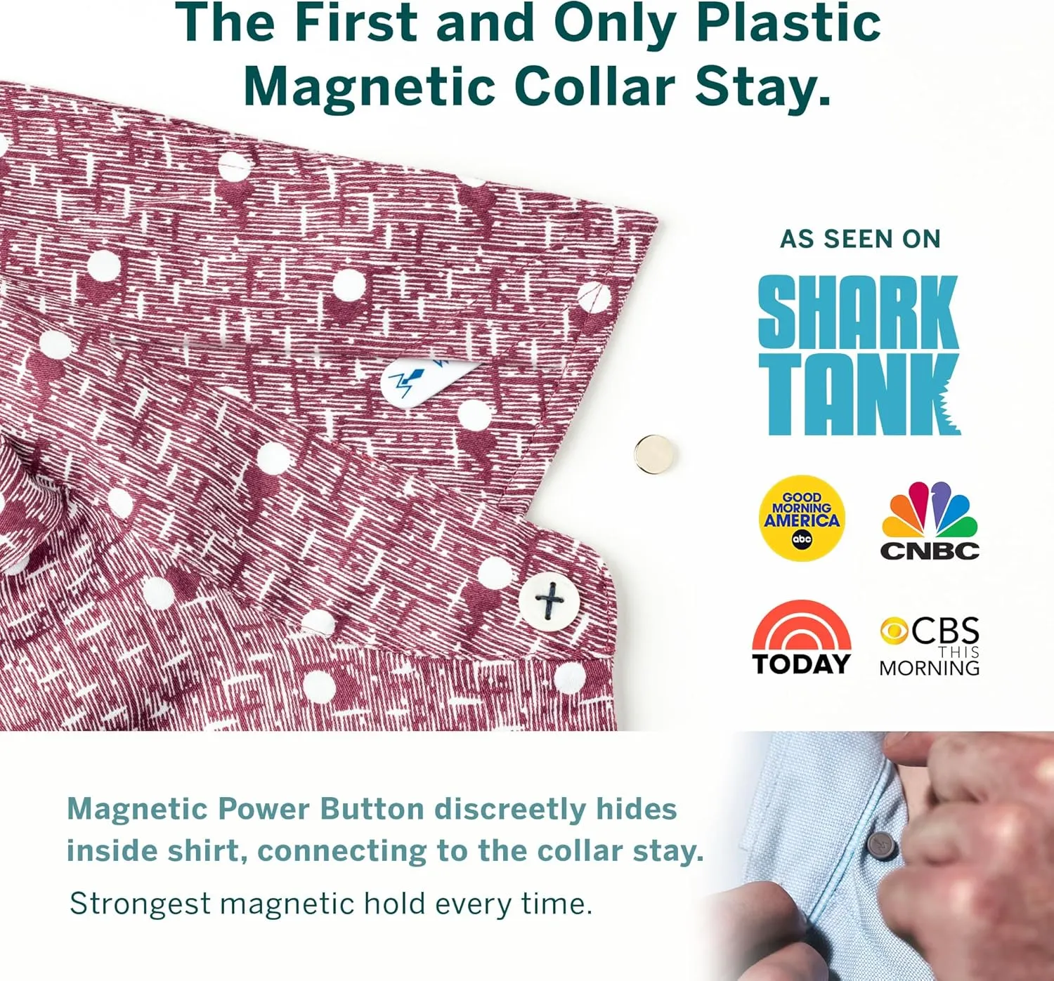 Wrkin Stiffs Plastic Magnetic Collar Stays As Seen on Shark Tank | Stiff-N-Stays Collar Inserts